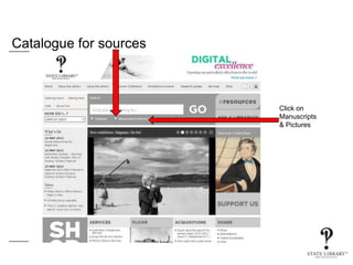 Catalogue for sources
Click on
Manuscripts
& Pictures
 