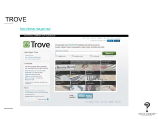 TROVE
http://trove.nla.gov.au/
 