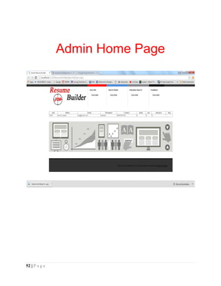 52 | P a g e
Admin Home Page
 