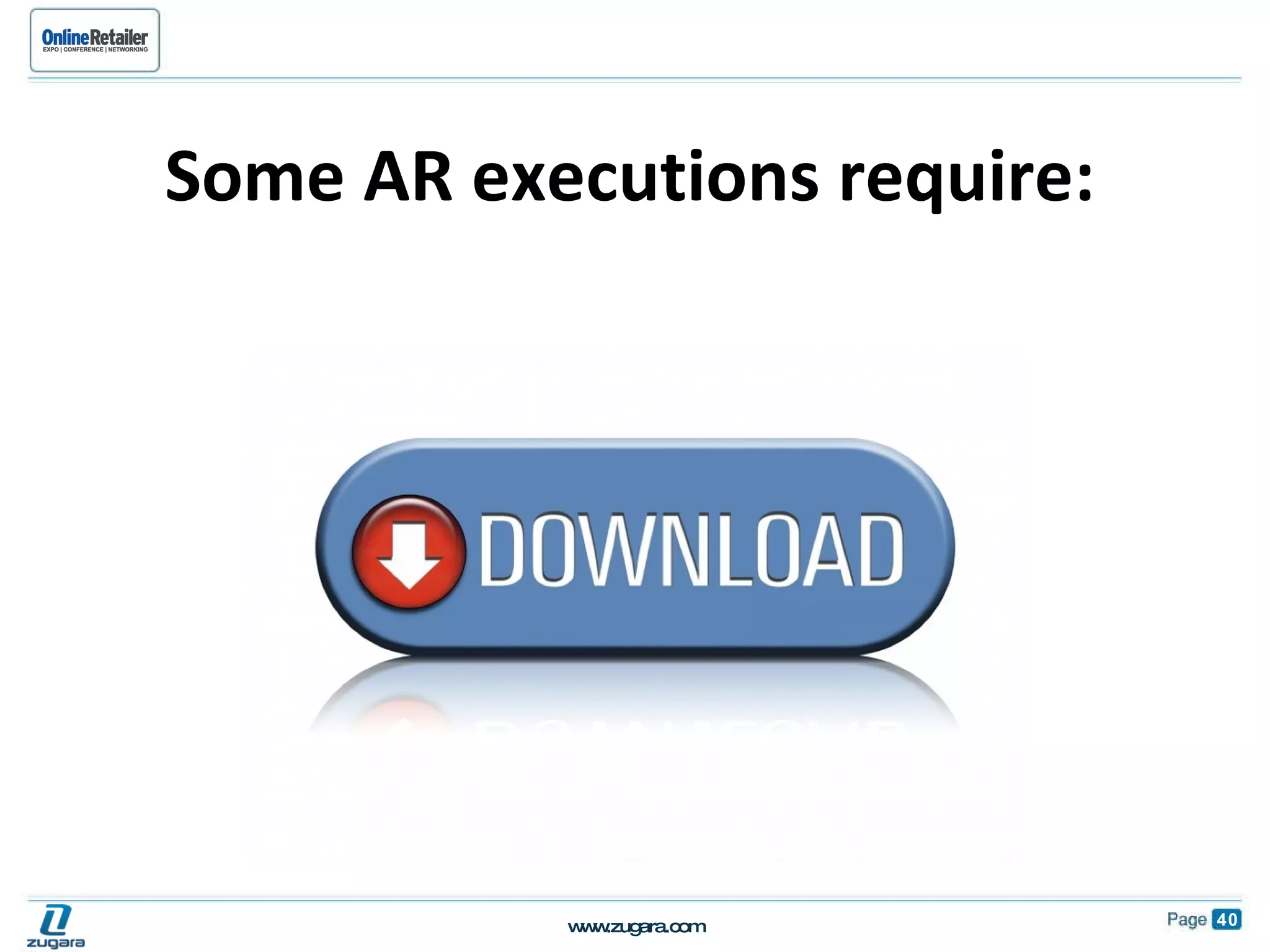 Some AR executions require: 