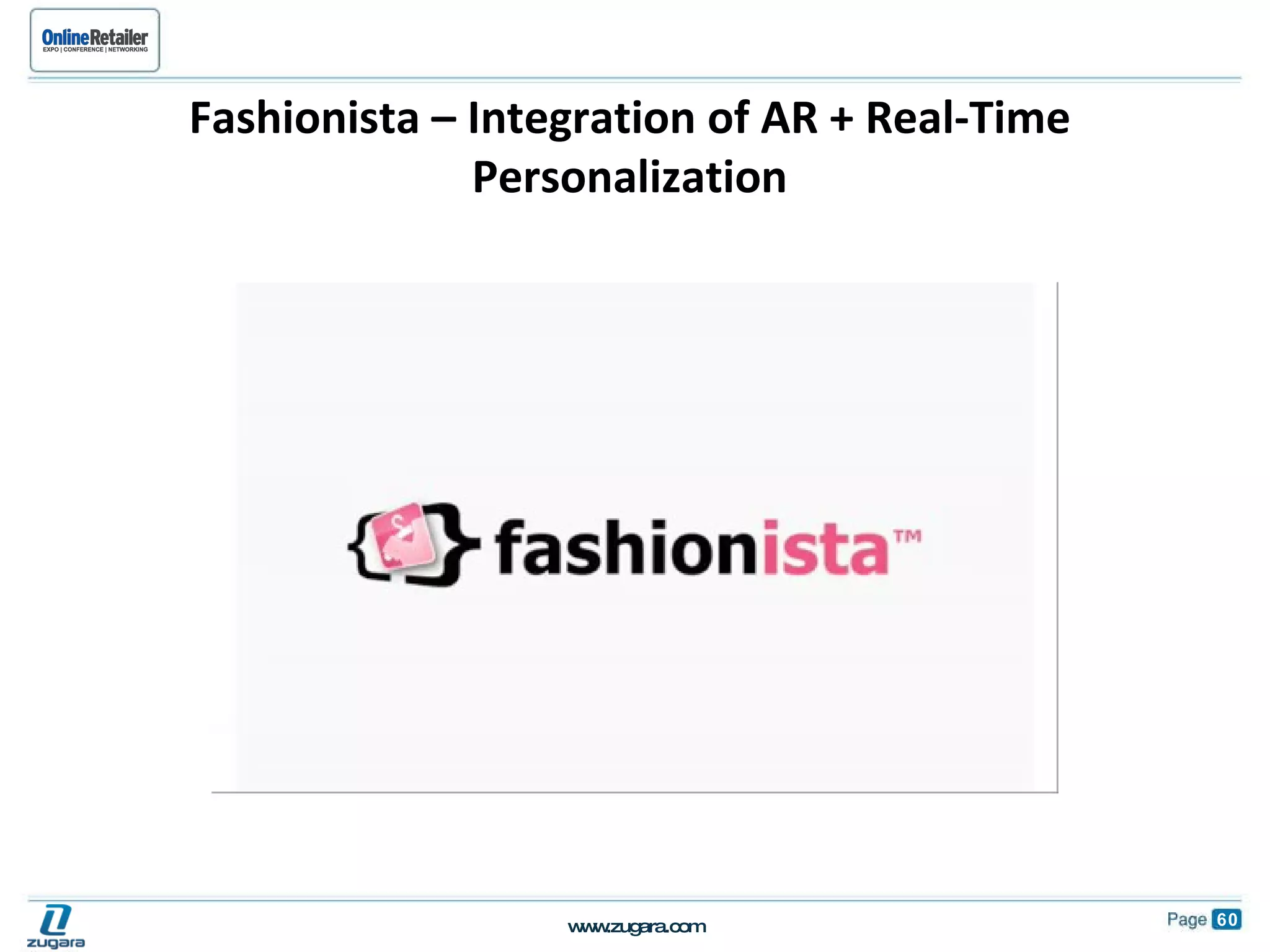 Fashionista – Integration of AR + Real-Time Personalization 