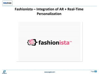 Fashionista – Integration of AR + Real-Time Personalization 