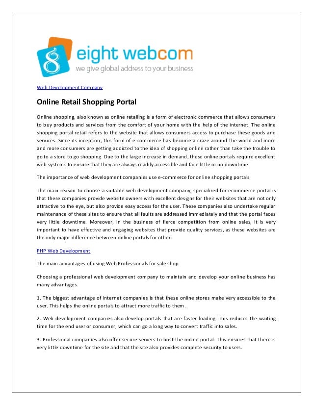 Online Retail Shopping Portal