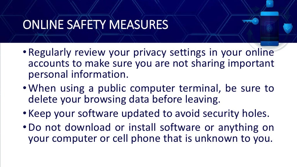 Online safety, security, ethics & etiquette