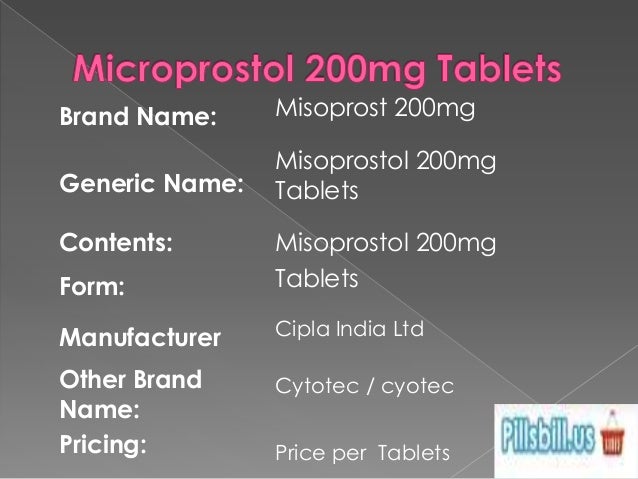 Misoprostol price usa