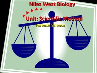 Niles West Biology   Unit: Scientific Method Forensic Science 
