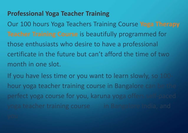 Yoga Therapy Teacher Training Certificate Course – Level – 1 | PPT