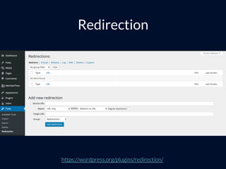 Redirection
https://wordpress.org/plugins/redirection/
 