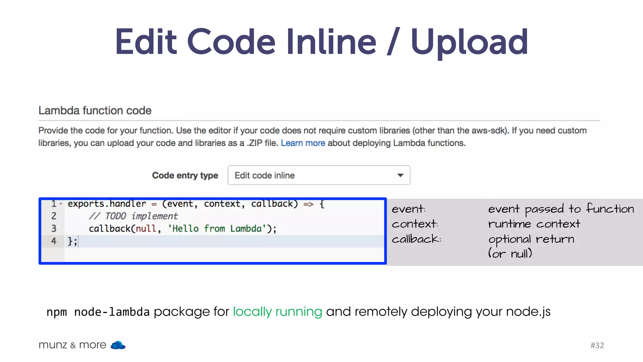 Example 1: Simple Scenario munz & more #32 