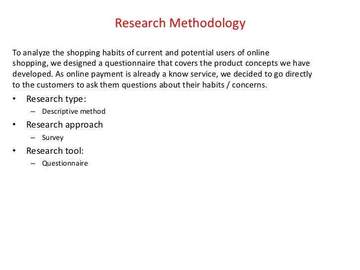 research study about online shopping