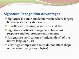 Online signature recognition | PPT