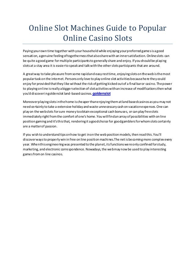 Online Slots Guide