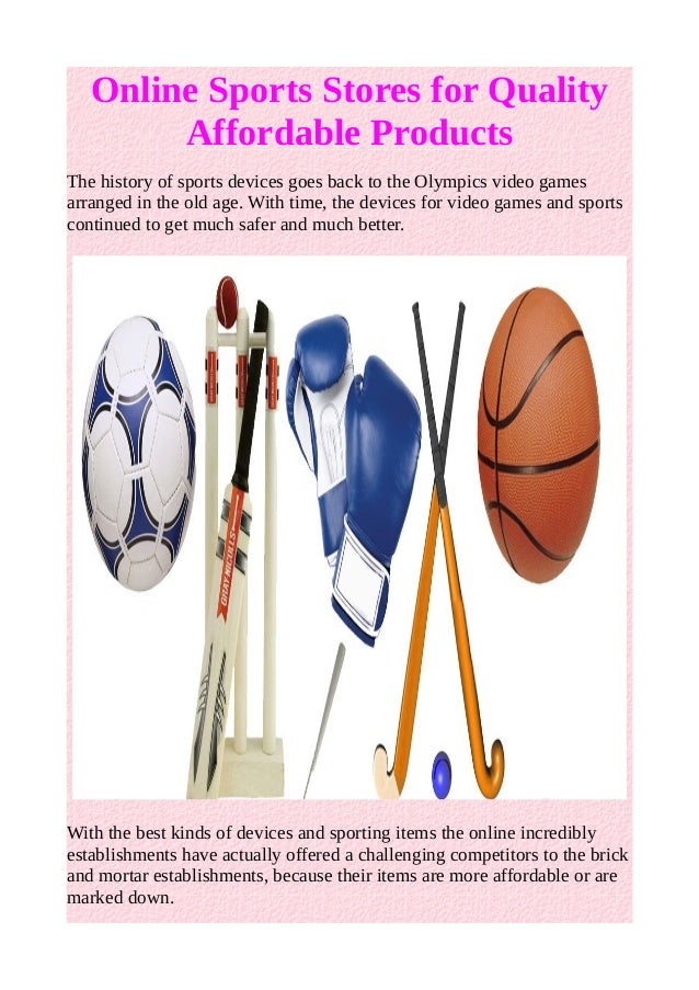 Online sports stores for quality affordable products