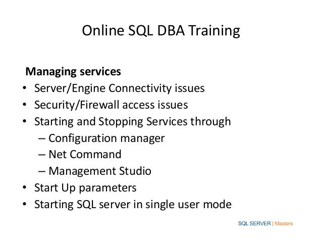 Online sql training