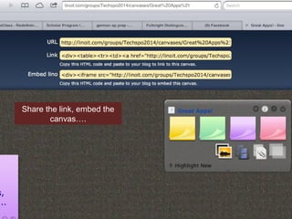 Share the link, embed the
canvas….

 