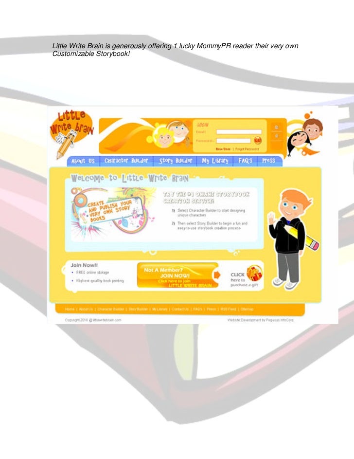 Write a story book online for kids