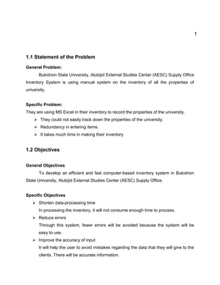 Book Inventory Management Problem Statement Online supply inventory system | PDF