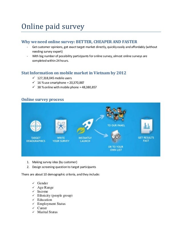 Online Paid Survey Report - 