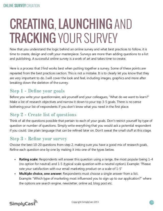 online survey creation guide