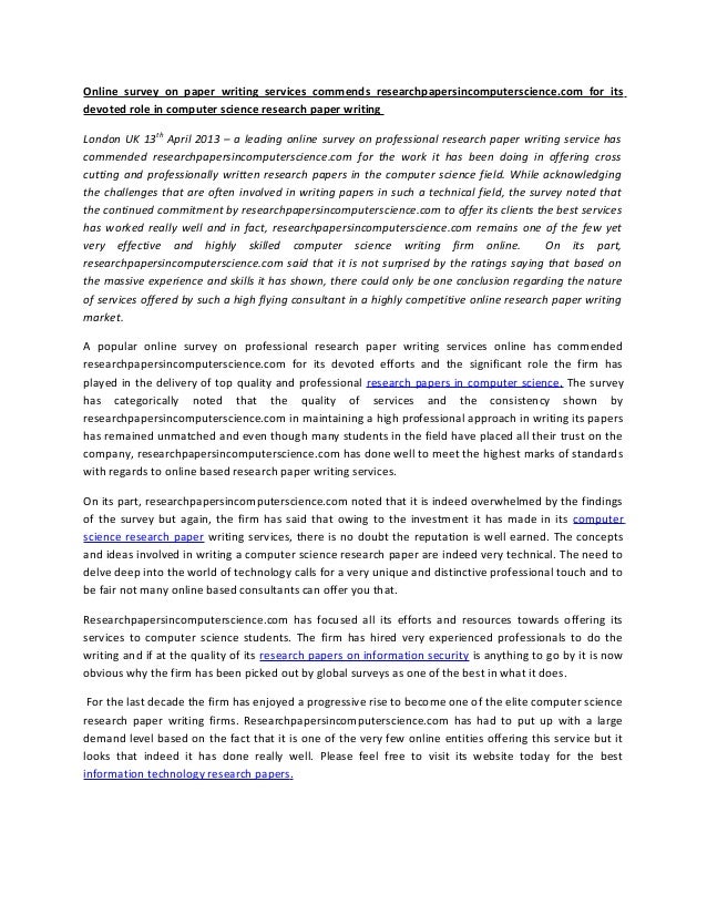Online paper writing services