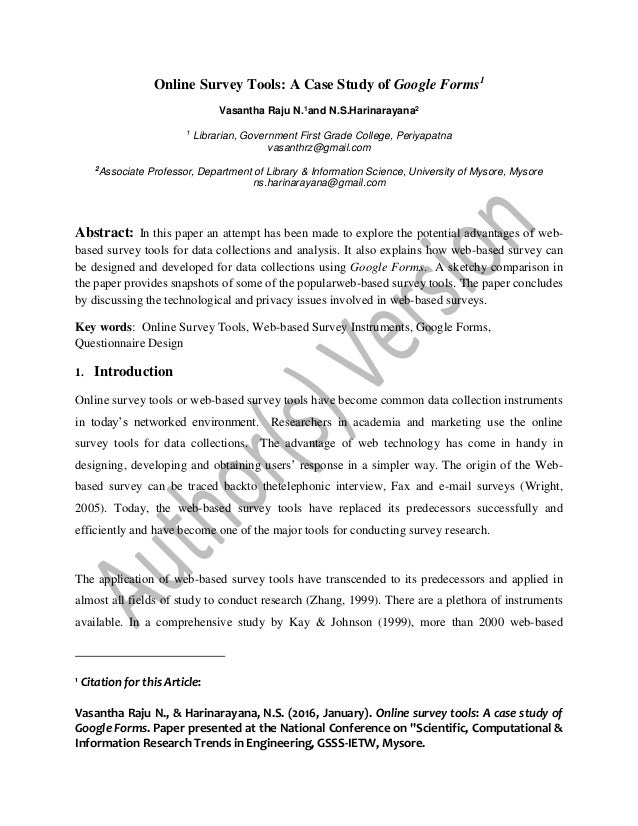 survey document