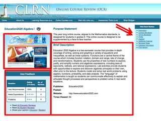 Individual Course Review
 