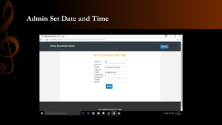 Admin Set Date and Time
 