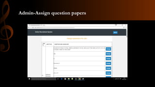Admin-Assign question papers
 