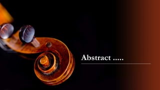 Abstract .....
 