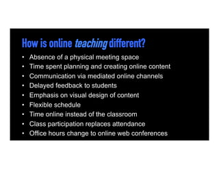Online Teaching Best Practices | PDF