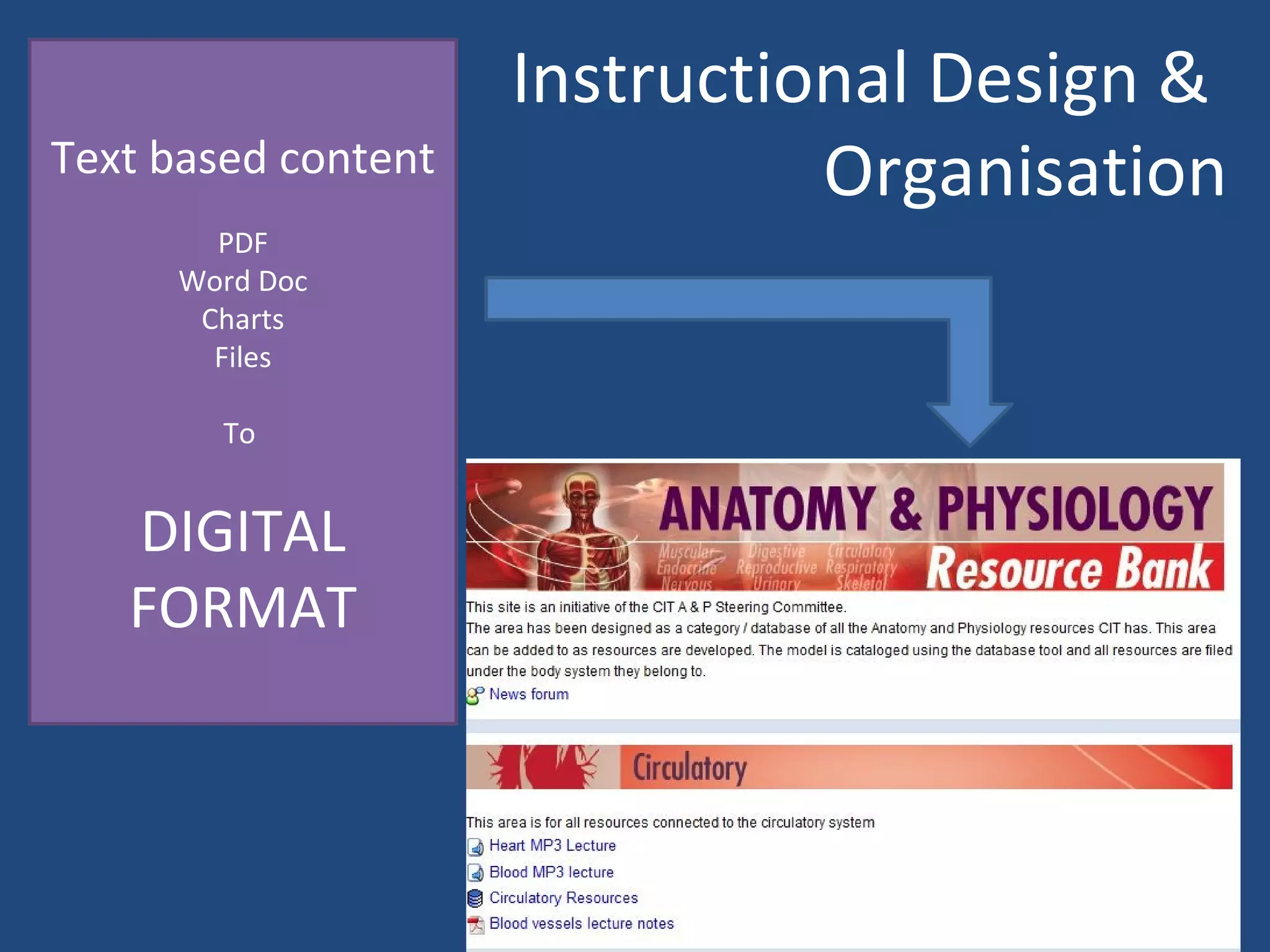 Instructional Design &  Organisation Text based content PDF Word Doc Charts Files To  DIGITAL FORMAT 