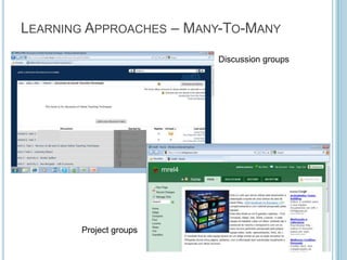 Learning Approaches – Many-To-ManyDiscussion groupsProject groups