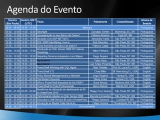 41
Agenda do Evento
 