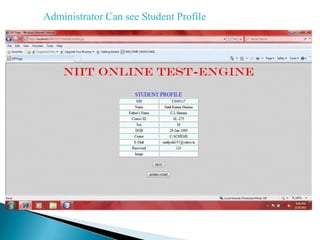 Administrator Can see Student Profile
 