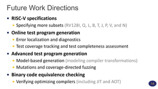 Online test program generator for RISC-V processors | PPTX