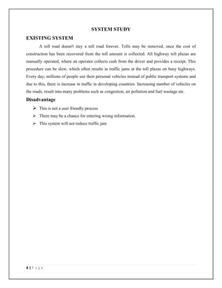 Online toll plaza booking system project report.doc.pdf