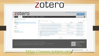 http://www.zotero.org/
Tuesday, January 26, 2021 46
 