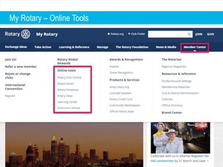 My Rotary – Online Tools
 
