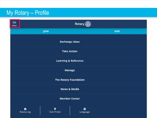 My Rotary – Profile
 