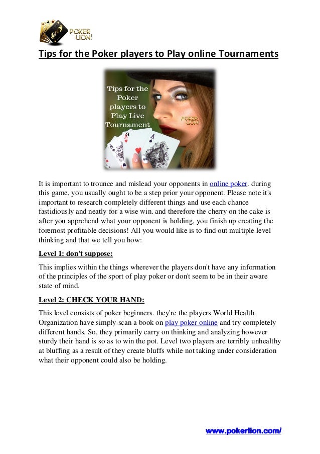 Poker Tips Tournament