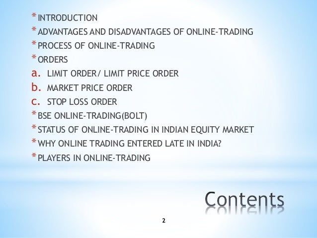 Online trading ppt