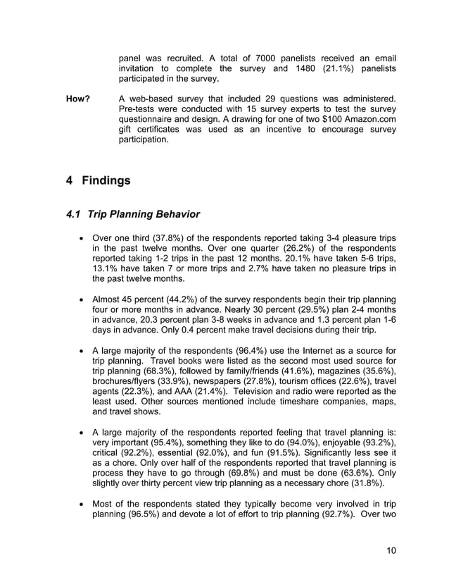 Online travel review study