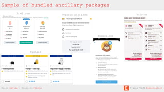 Sample of bundled ancillary packages
Kiwi.com
Pegasus Airlines
Ryanair
Volotea
Hopper.com
Mario Gavira - Mauricio Prieto Travel Tech Essentialist
 