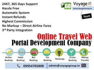 Online Travel Web Portal Development Company in India