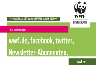 Die WWF Online-Umfrage 2012
