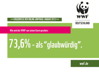 Die WWF Online-Umfrage 2012