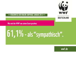 Die WWF Online-Umfrage 2012