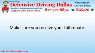 Make sure you receive your full rebate.
 