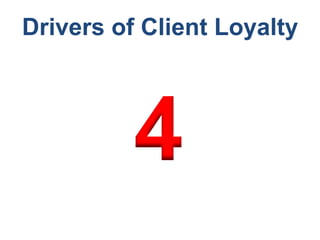 Drivers of Client Loyalty
4
 