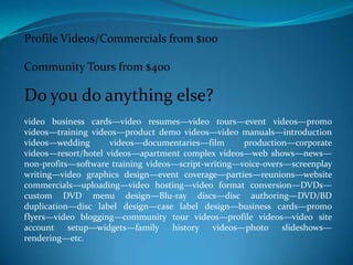 Make announcements such as a press release  with an online video!